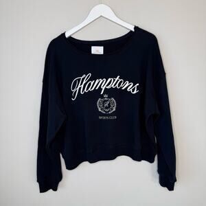 Lazy Sunday | Navy The Hamptons Sweatshirt Size Large